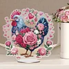 (US Only)2D Flat Print Acrylic Flower Chicken DIY 5D DIY Diamond Art Tabletop Decorations