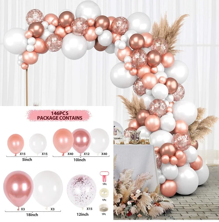 Christmas Gift Macaron Pink Balloon Garland Arch Kit Wedding Birthday ...