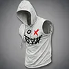 Men's Street-Style Printed Sleeveless Hooded Tank Top by Inlyline