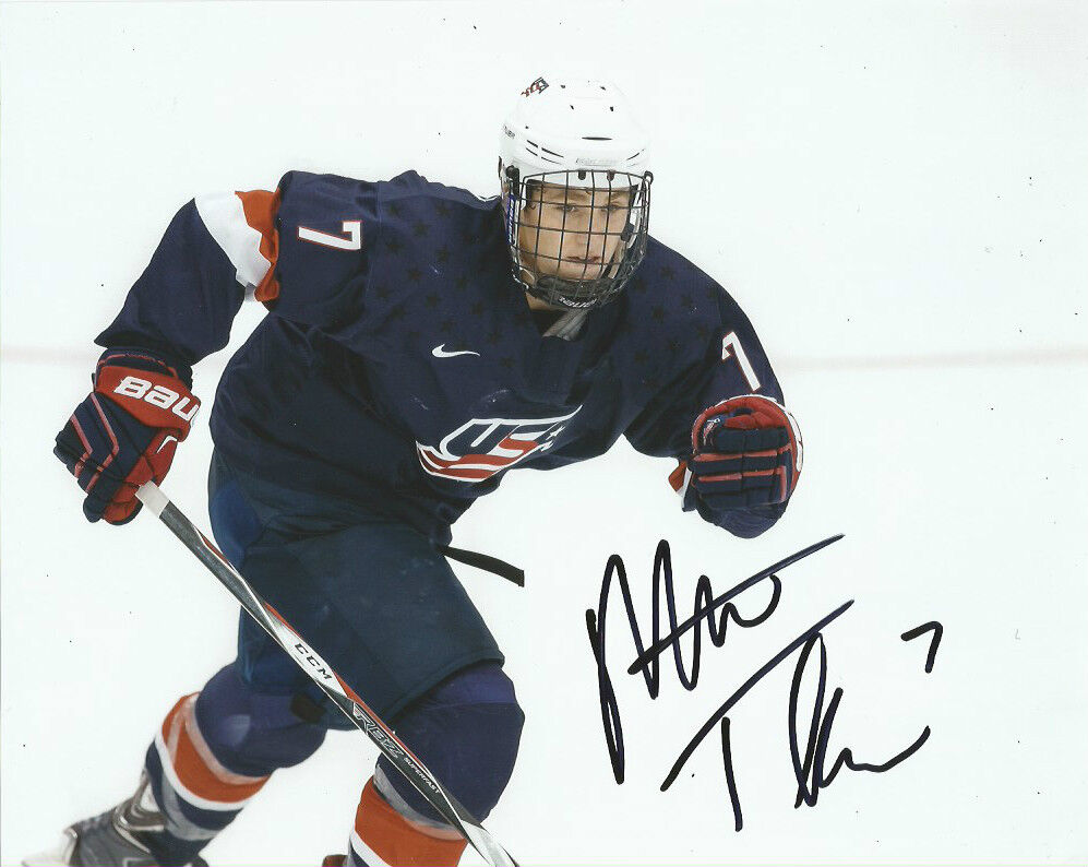 Team USA Matthew Tkachuk Signed Autographed 8x10 Photo Poster painting COA B