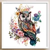 >SALE<Full Embroidery Eco-cotton Thread 11CT Printed Flower Owl Cross Stitch(ACC-947)