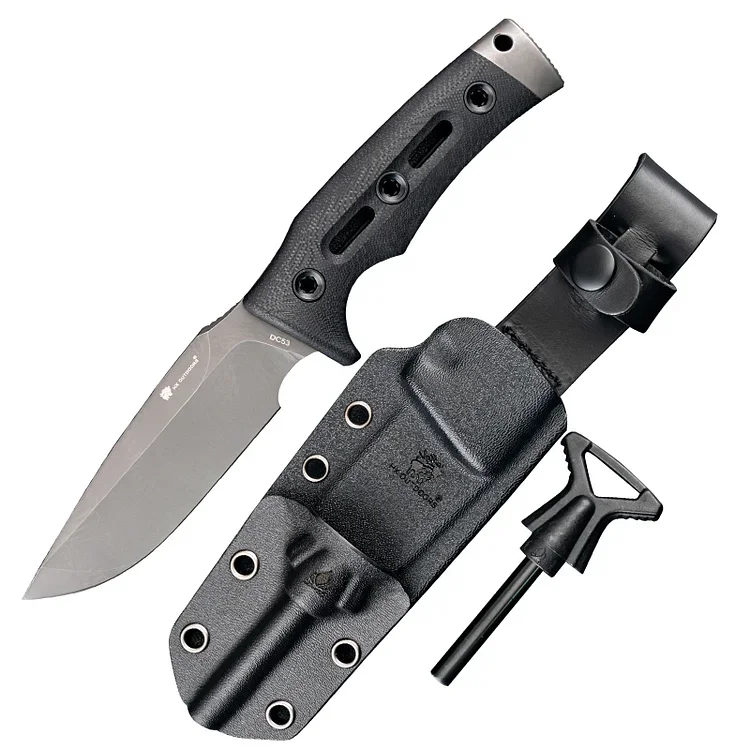 Rock Compact Full Tang Fixed Blade Knife with G10 Handle(Beautiful box)