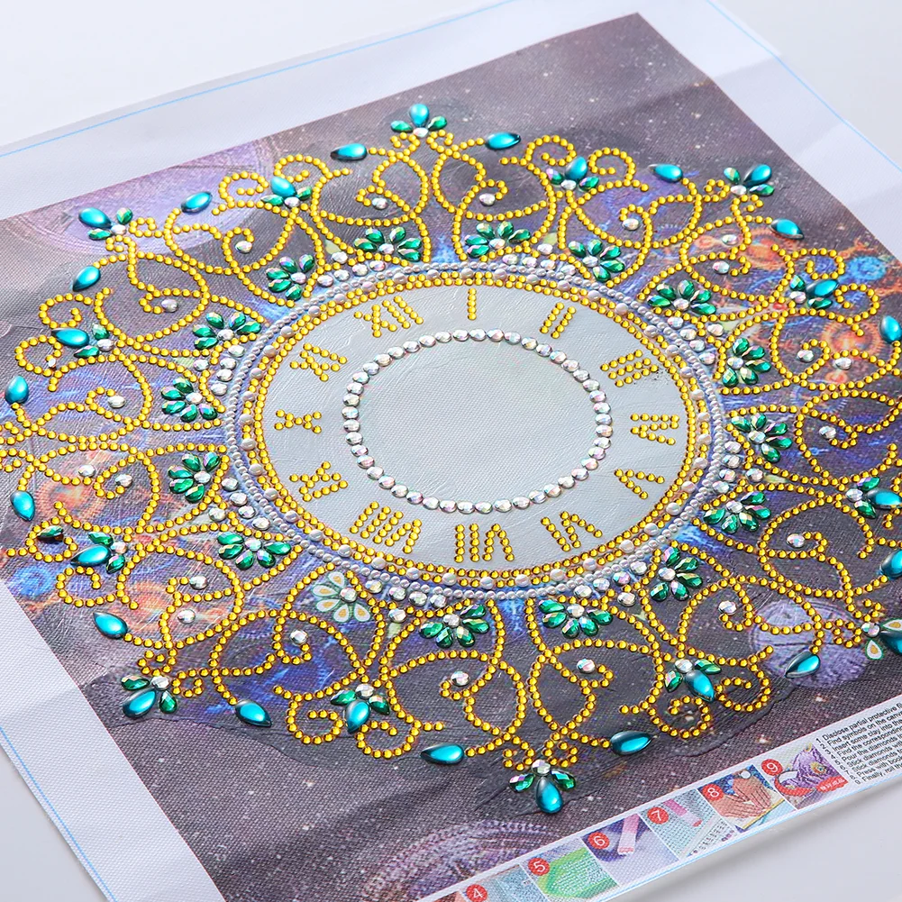 DIY Diamond Clock Drawing Resin Handmade Special Shaped Painting Wall Craft