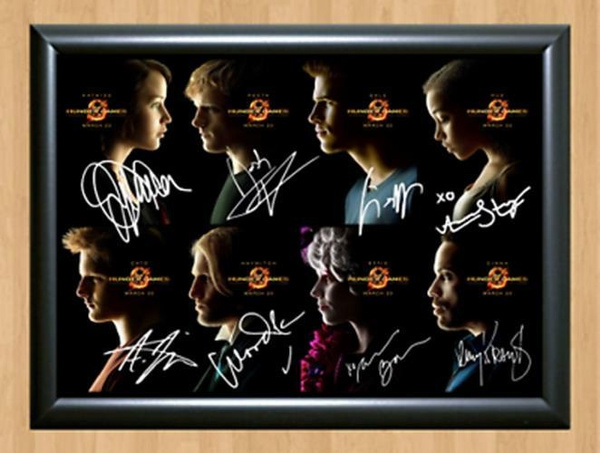 Hunger Games Cast x8 Signed Autographed Photo Poster painting Poster Print Memorabilia A3 Size 11.7x16.5