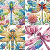 4Pcs Acrylic Dragonfly Wind Chime Double Sided - 5D DIY Craft Pendant
