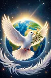 Luxury AB Velvet Diamond Painting Kit - Dove of Peace