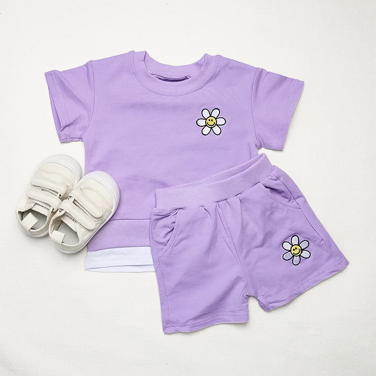 Baby Sport Flower T-Shirt and Shorts Set