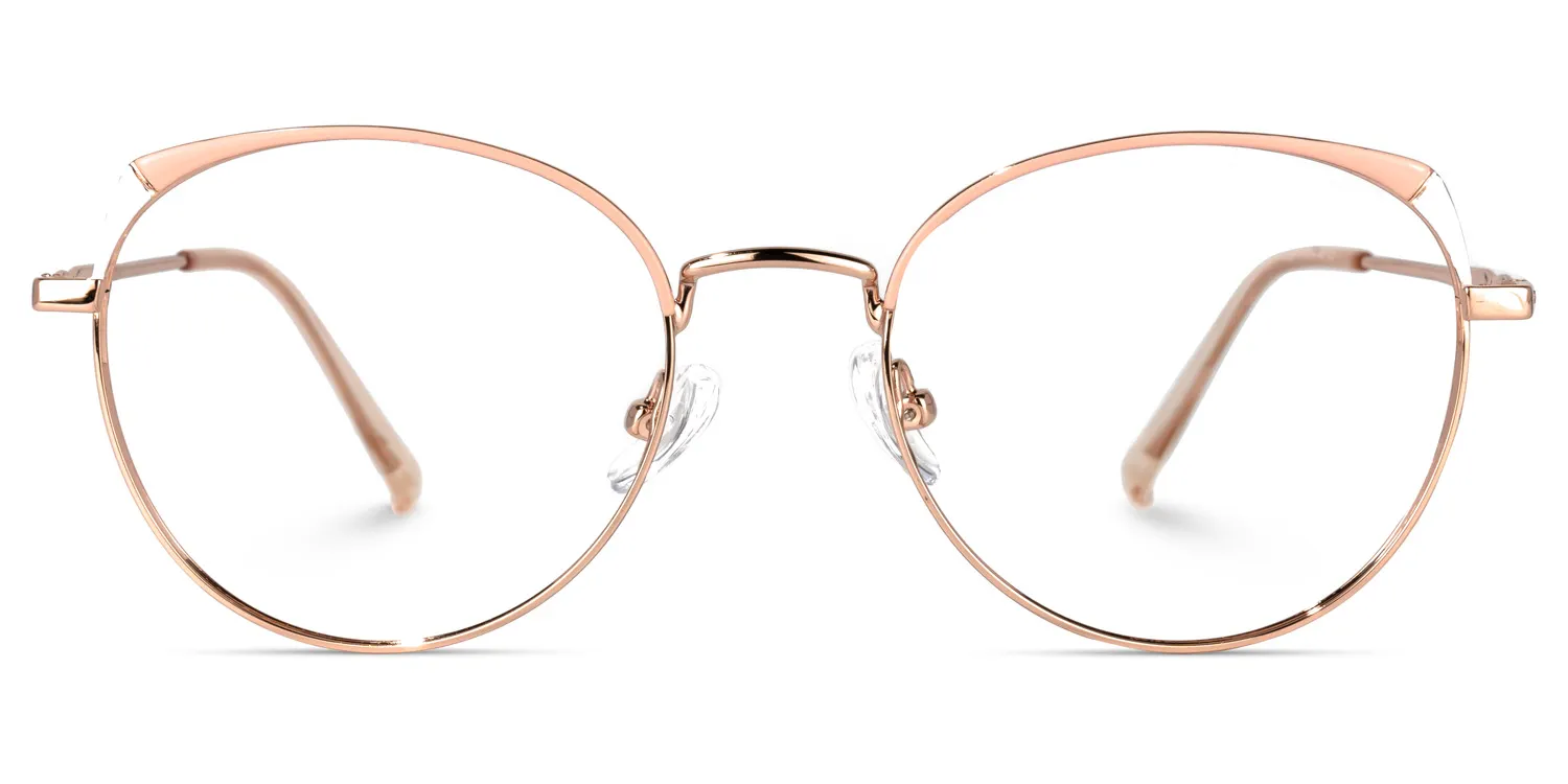 Rhys Hellrosa Cateye Brille Hellrosa