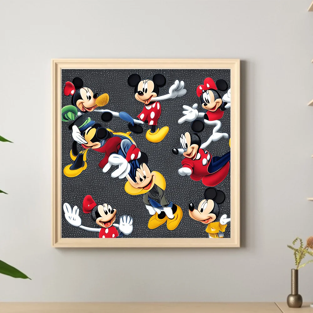 Full Round Diamond Painting 30*30cm - Disney Mickey Minnie