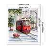 Street Scene In Paris-16CT Stamped Cross Stitch Egyptian Cotton 28*31cm/11.02*12.2in