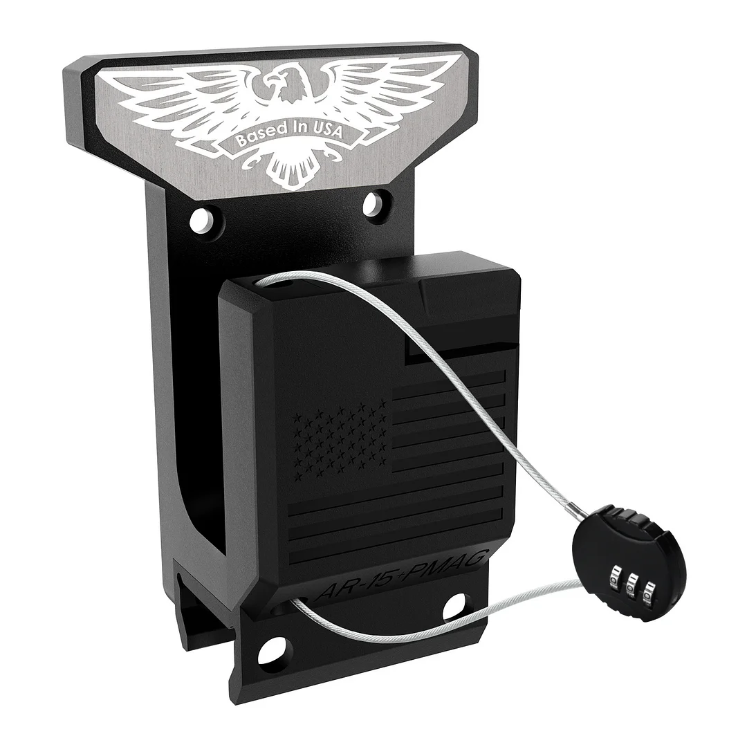 ohhunt® AR15 Wall Mount with PMAG Magazine Holder AR Wall Mount Rifle Display AR Rack Runner Mount for 223/5.56 Rifles Mount for Wall Withstand 300Lbs of Tension