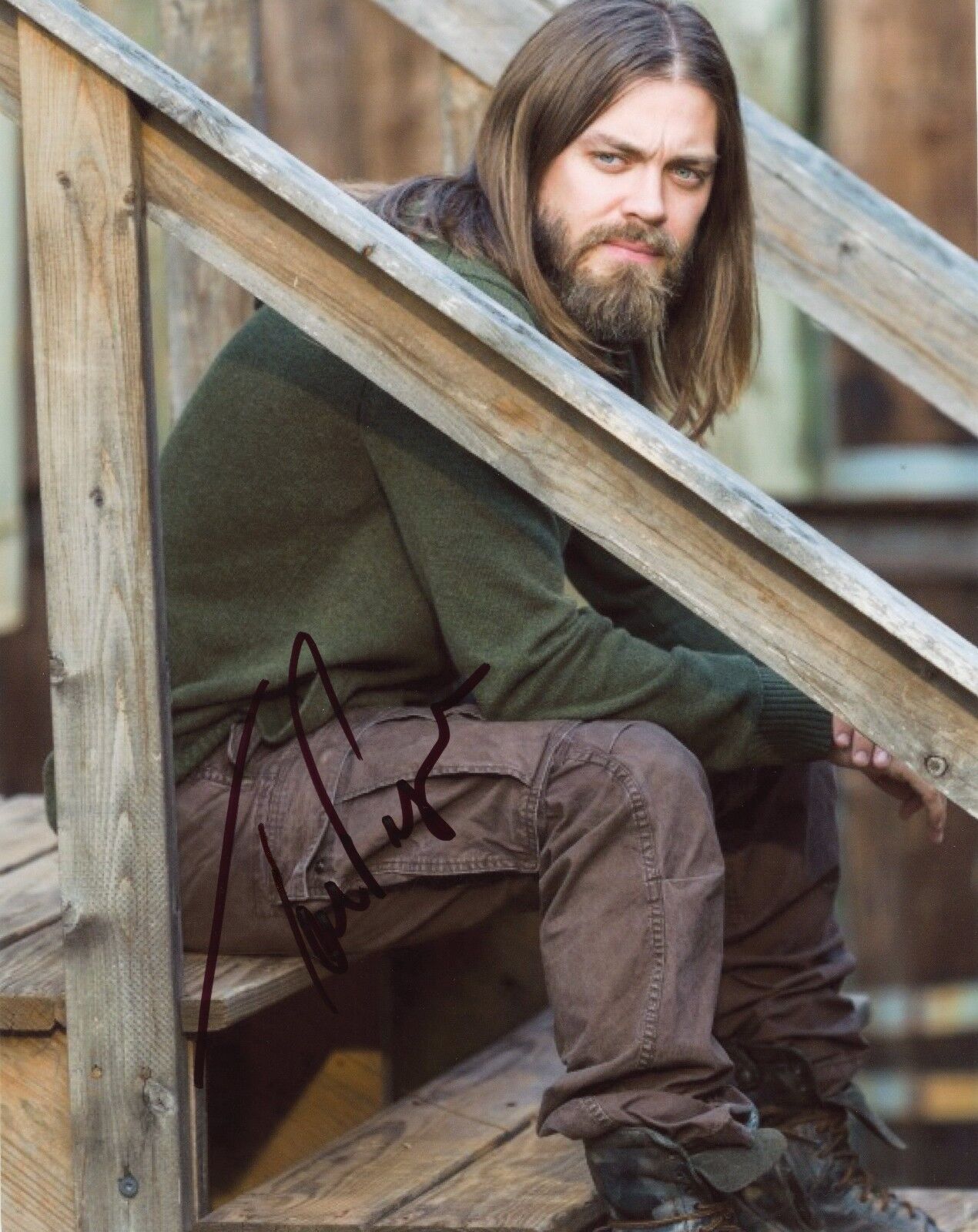 ~~ TOM PAYNE Authentic Hand-Signed The Walking Dead - JESUS