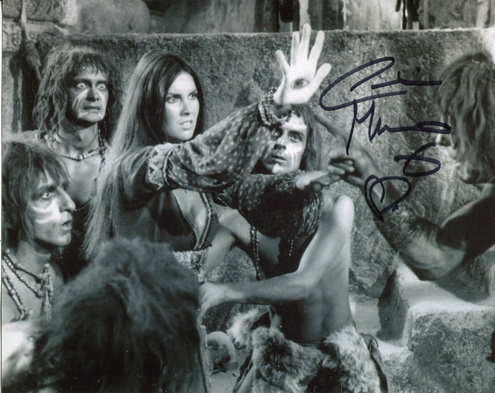 Actress Caroline Munro signed AT THE EARTH’S CORE Photo Poster painting No3 UACC DEALER SIGNING