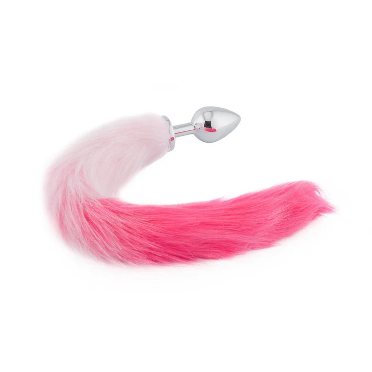 Pink Wolf Tail Plug 16 in