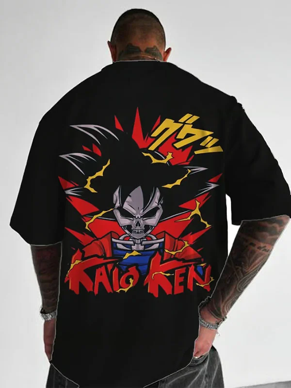 Men's Fashionable Dragon Ball Goku Kaioken T-shirt