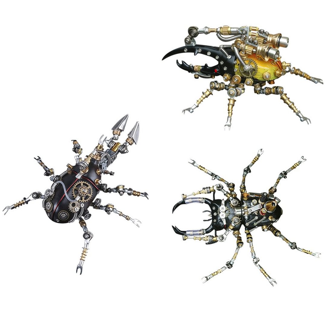 3Pcs Metal 3D Eastern Lucaninae Beetles Insect Mechanical Assembly Model,okpuzzle,3dpuzzle,puzzle shop,puzzle store
