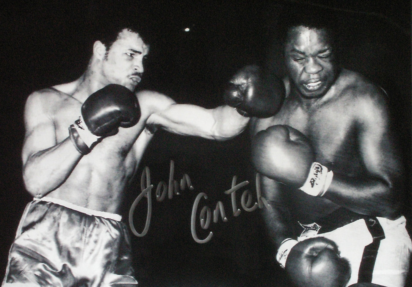 JOHN CONTEH WORLD CHAMPION SIGNED BOXING Photo Poster paintingGRAPH COA PROOF