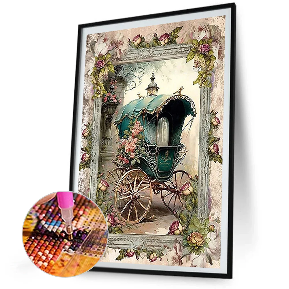 Partial AB Diamond Painting - Full Round Drill - Carriage(Canvas|45*65cm)