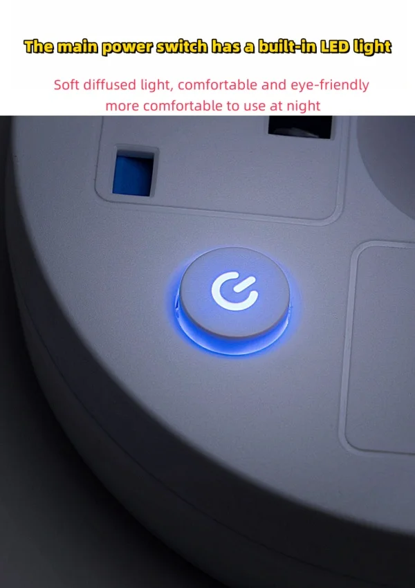 Multifunctional Desk Lamp Charging Multi-hole Socket Night Light