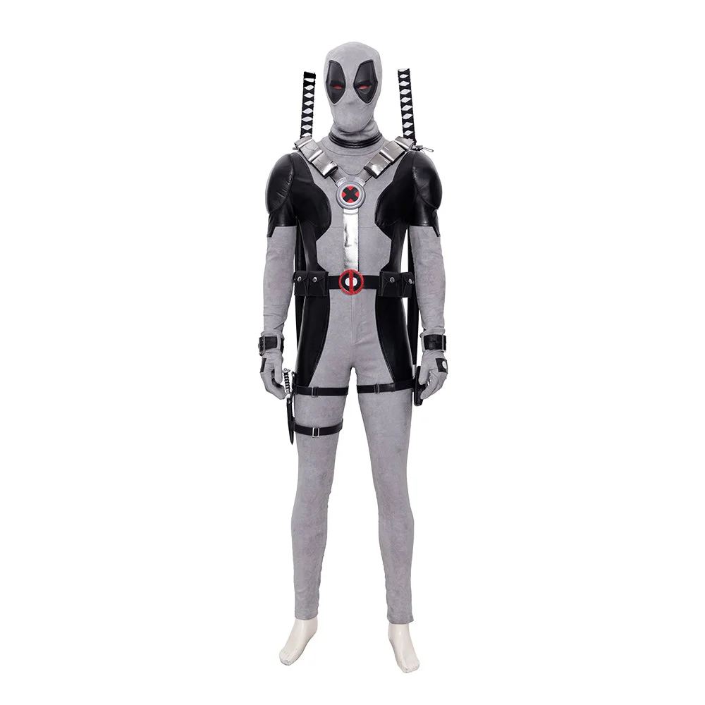 X-Force Deadpool Cosplay Costume White Deadpool Leather Cosplay Suit