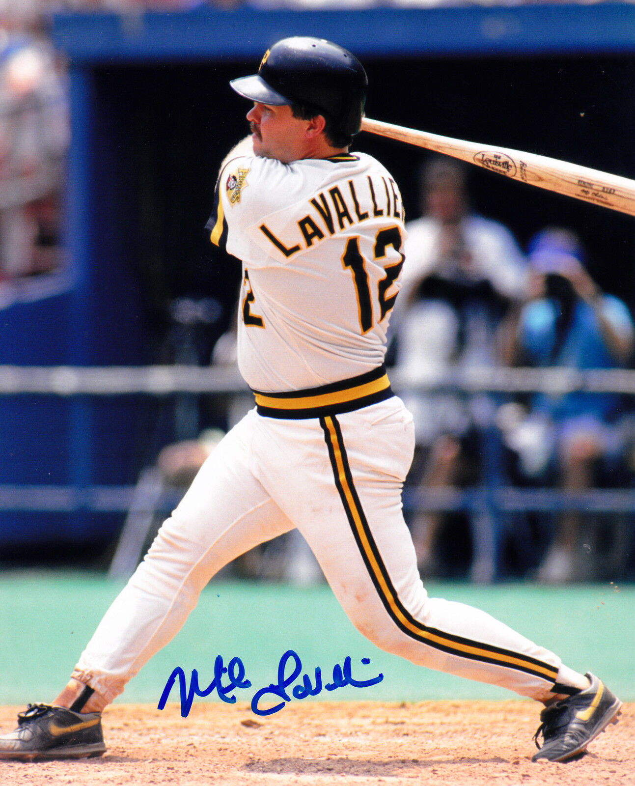 MIKE LAVALLIERE PITTSBURGH PIRATES ACTION SIGNED 8x10