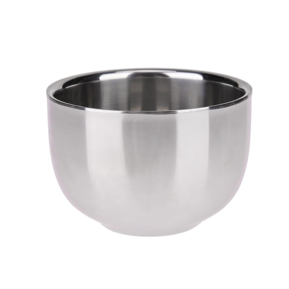 

Double Layer Stainless Steel Men Shaving Bowl Soap Mug Bowl Barber Tea Cup, 501 Original