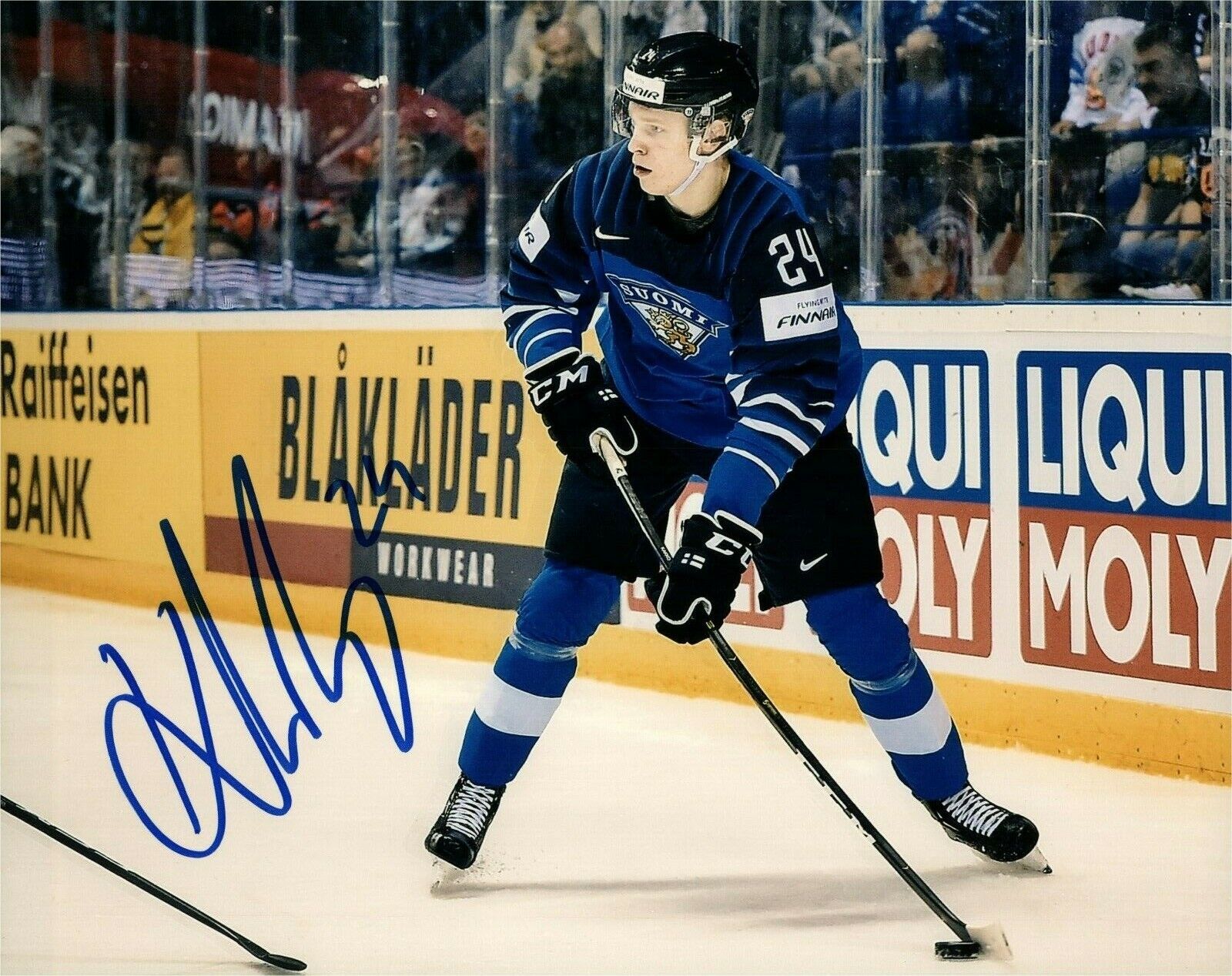 Team Finland Kaapo Kakko Signed Autographed 8x10 IIHF Photo Poster painting COA #30