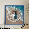 (Multi-Style) Beach Dress Girl-11CT Stamped Cross Stitch 45*45cm/17.72*17.72in