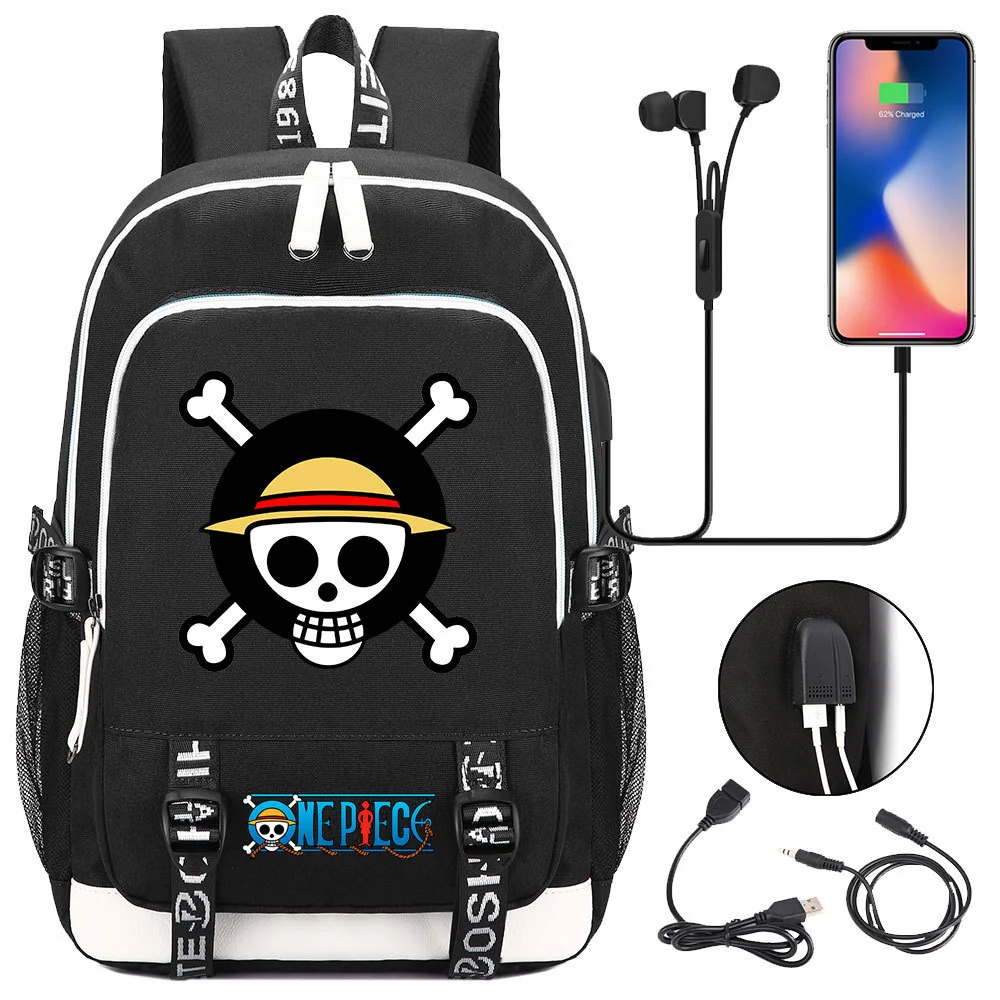 Buzzdaisy Premium One Piece Backpack with USB Charging Port and Laptop Protection - Multi-Pocket for Large Capacity Storage