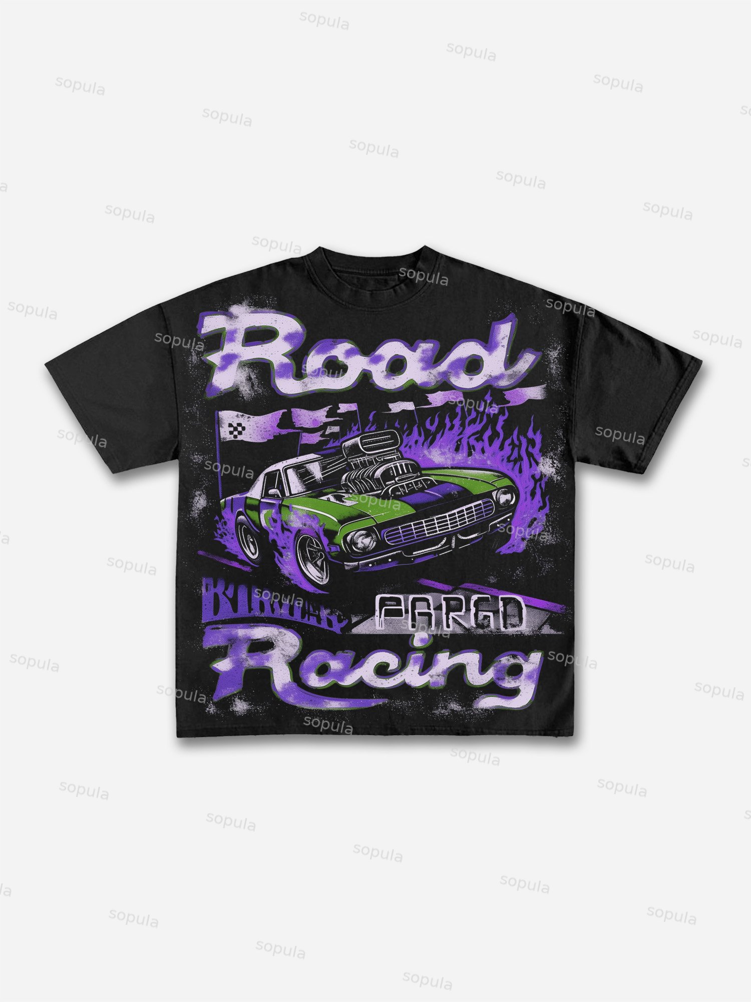 Vintage 70s Road Racing Graphic Print Cotton T-shirt - Sopula｜Premium Graphic Tees & Graphic Clothing