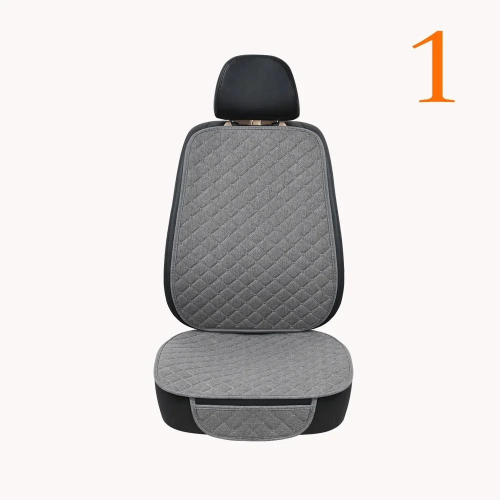 Universal Flax Car Seat Cover Protector Linen Front Rear Back Cushion Protect Pad Mat Backrest for Auto Interior Truck