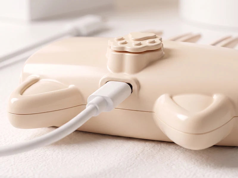 Type-C charging cable connected to the heated styling clip