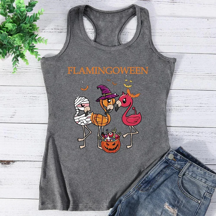 Flamingo Halloween Vest Top-Annaletters