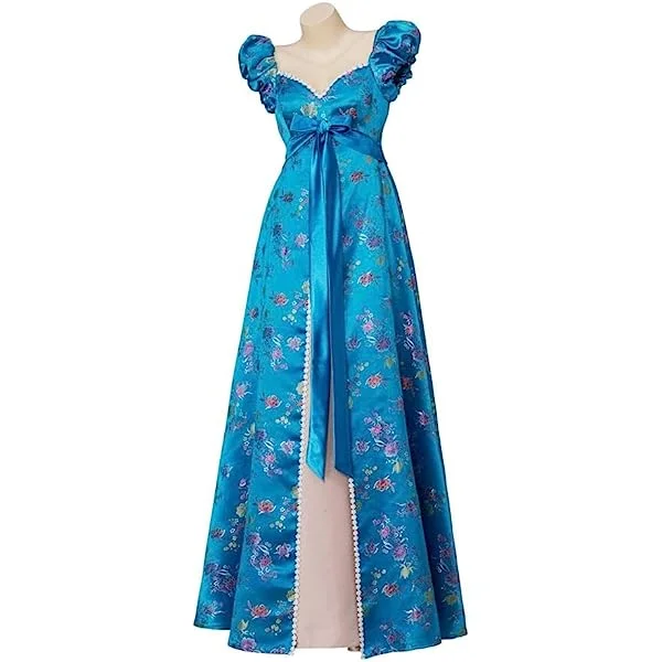 Adult Giselle Dress Outfits Floral Maxi Dress Halloween Costume
