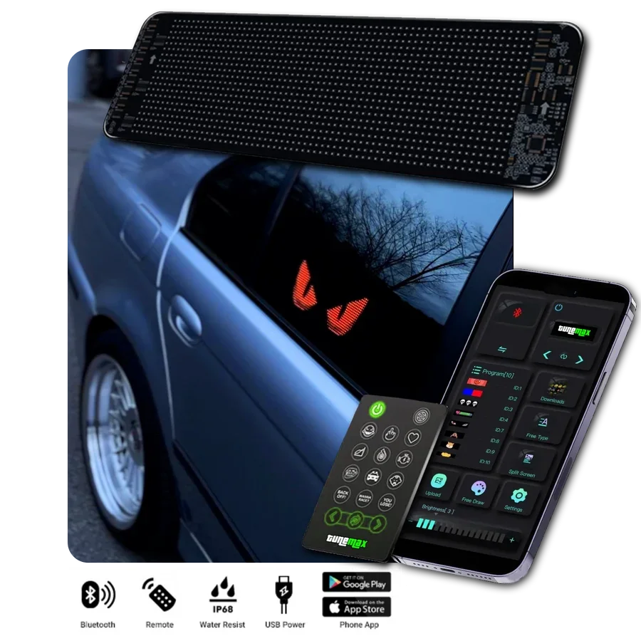 Car LED flexible full-color smart car sticker display