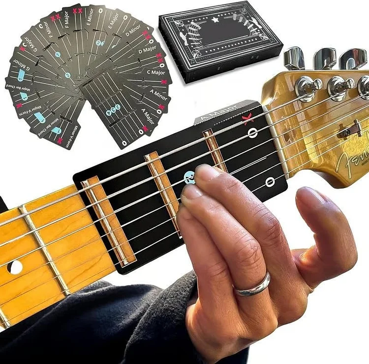 ✨Hot Sale 49% OFF🔥Learn Guitar in Minutes Deluxe Edition with Case Card Chords 