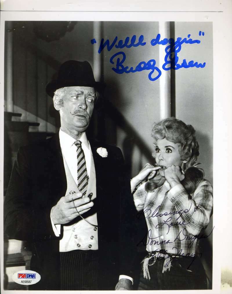 Buddy Ebsen Donna Douglas Psa Dna Beverly Hillbillies Signed 8x10 Photo Poster painting Autograp