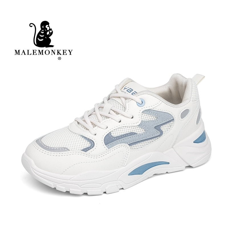 Platform Sneakers Women Cacual Shoes 2022 Spring Autumn Student Shoes Breathable Non Slip Running Sport Shoes White Female Shoes