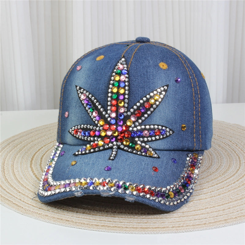 Unisex Streetwear Pentagram Letter Butterfly Curved Eaves Baseball Cap