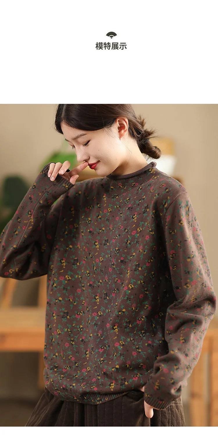 Chicfifth Sweater Women Winter Long Sleeve High Quality Autumn Vintage Top Knitted Cardigan