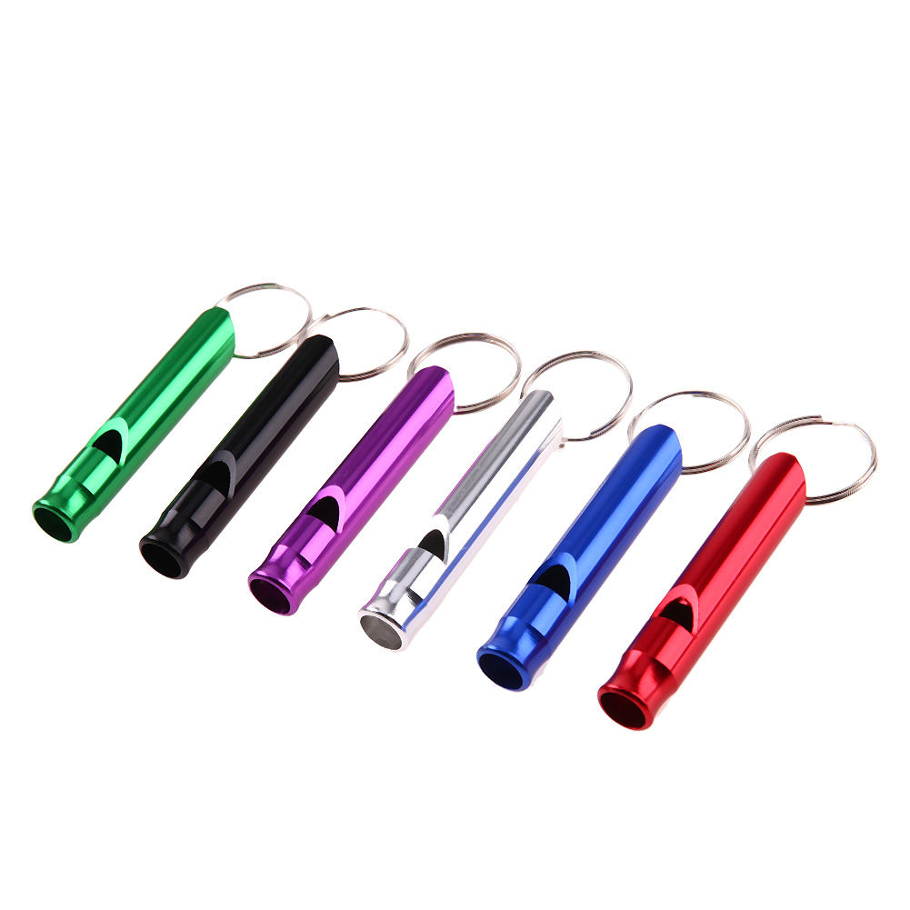 

6pcs Aluminum Pet Dog Training Whistle Flute Portable Keychain Whistle, 501 Original