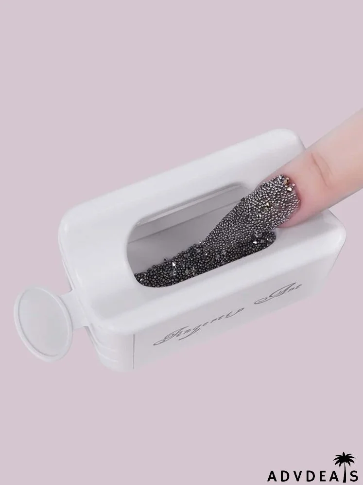 Nail Art Glittering Powder Recycling Box
