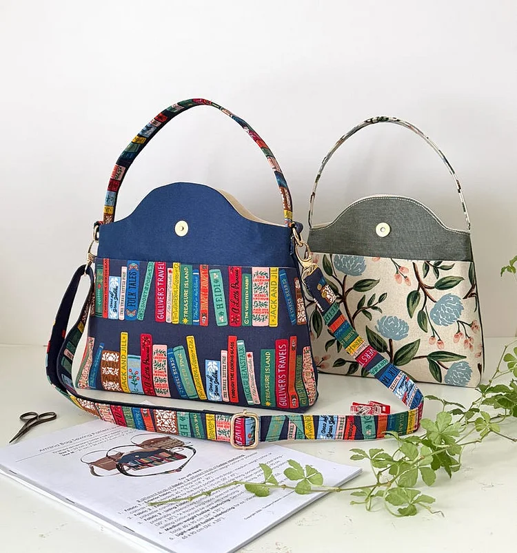 Curved Flap Crossbody Bag Sewing Template Set