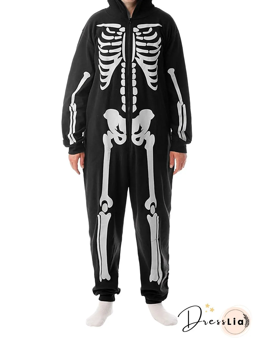 Skull Party Print High Elastic loose h-line regular plus size parents children sets
