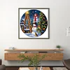 >SALE<Full Embroidery Eco-cotton Thread 11CT Printed Xmas Snowman Cross Stitch 40x40cm