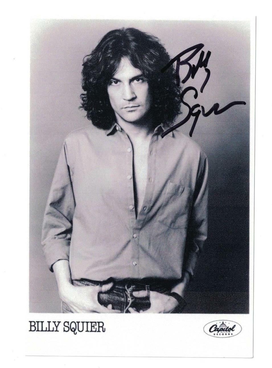 Billy Squier Signed Autographed 4 x 6 Photo Poster painting Rock Singer Guitarist A