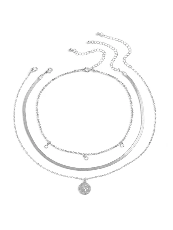 Timeless Simplicity - Layered Snake Chain Necklaces in Solid Color