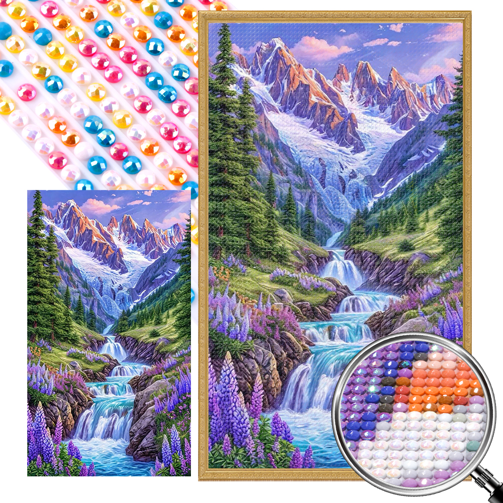 Two Lions 40*70cm(picture) full round drill diamond painting with 3 to 5 colors of AB drills
