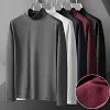 Chemise de base pour hommes en coton merceris&eacute; extensible, chaude et confortable