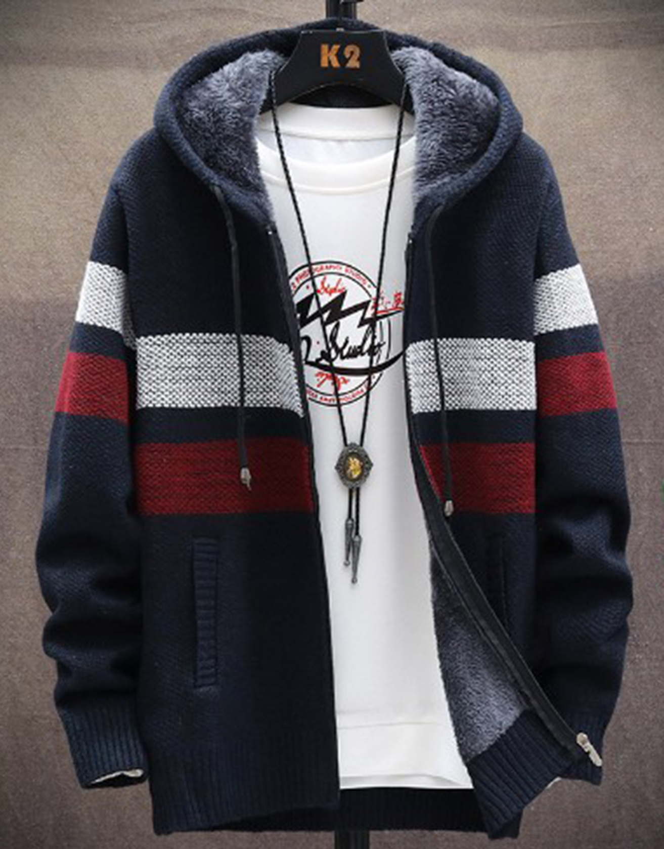 Retro Ethnic Style Knitted Jacket / TECHWEAR CLUB / Techwear